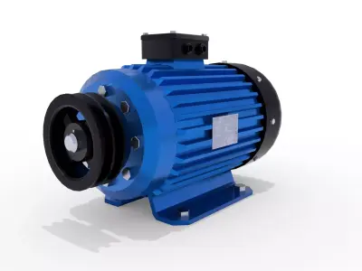 Electric Motor 2 Low-poly 3D model