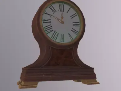 ClockStand Round Low-poly 3D model