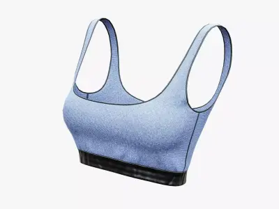 Sport Street Bra Low-poly 3D model