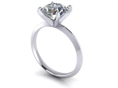 Solitaire Diamond Ring R1 3D print model