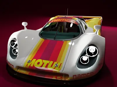 Racing car with livery prototype endurance non-existing car 3D model