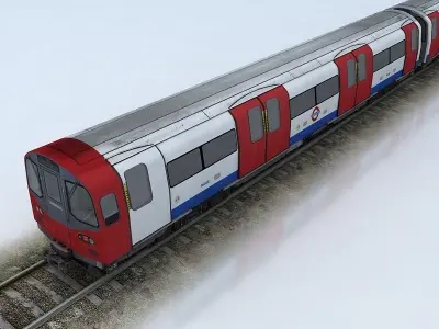 LONDON TUBE STOCK 1995 Low-poly 3D model