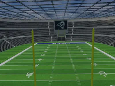 Los Angeles Rams - American Football Stadium Low-poly 3D model
