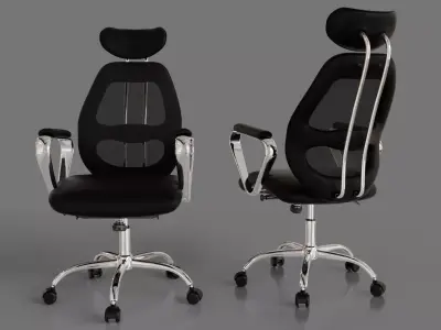 computer chair 04 Low-poly 3D model