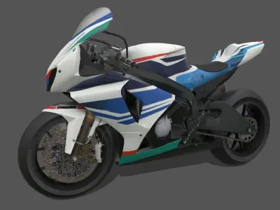 Sportbike8 Low-poly 3D model