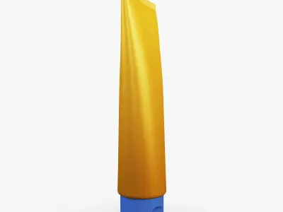 Cosmetic cream tube v 2 3D model