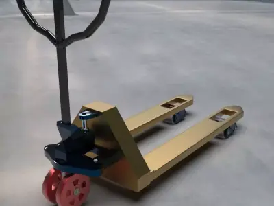 hydraulic truck Low-poly 3D model