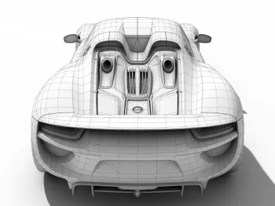 Porsche 918 Spider Low-poly 3D model