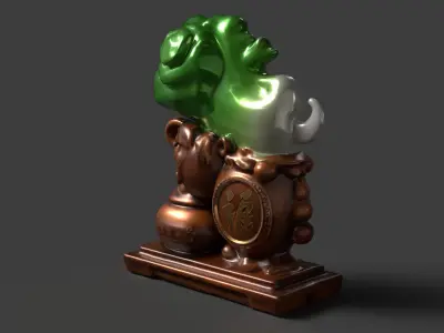 Chinese jade cabbage figure  Low-poly 3D model