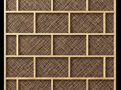 Ceiling diagonal wood  thin branch beam n3 3D model