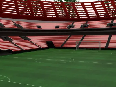 Football Stadium Low-poly 3D model 17