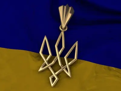 Ukrainian Trident 3D print model 5