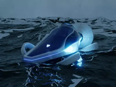 Concep art Boat minimal 3D model