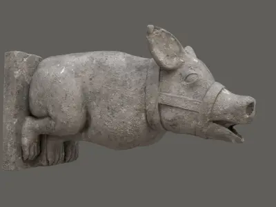 Gargoyle01 Low-poly 3D model