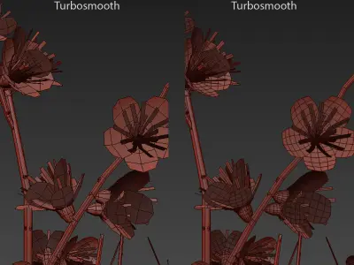 Flower In Vase   24 3D model