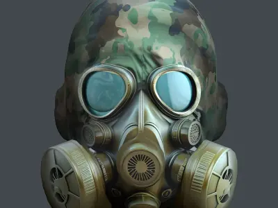 Helmet 3d model military combat Military Low-poly Low-poly 3D model 88