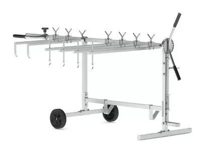 Garage Rotating Universal Panel Stand 3D model