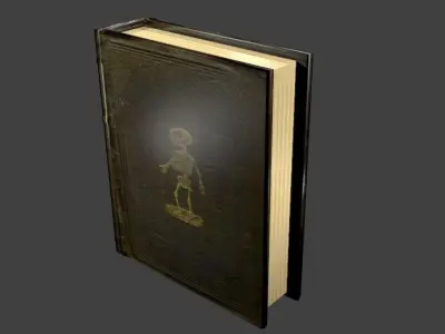 Book Collection gold Low-poly 3D model