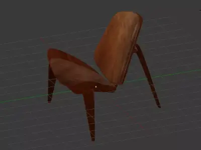 Chair with seat and back 3D model
