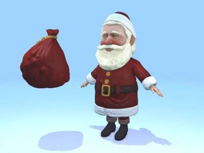 Santa Claus Low-poly 3D model