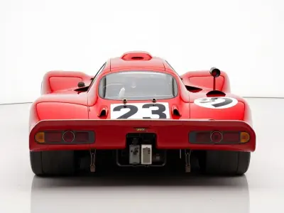Vintage Red Porsche Style Race Car 3D Model Low-poly 3D model