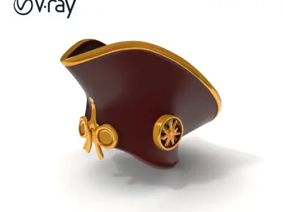 Historical Pirate Hat Model Pack Low-poly 3D model