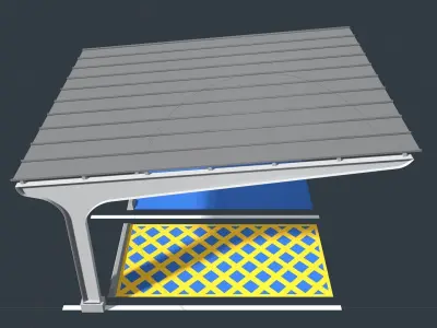 Carport for disabled 25U12 3D model