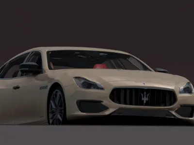 Maserati quatro gts -Photorealistic Low-poly 3D model