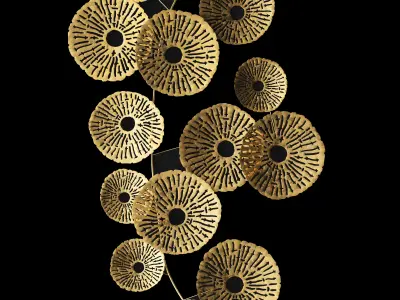 Gold Wall art Sculpture 3D model