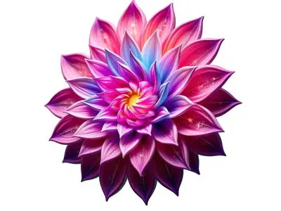Vibrant Dahlia Flower D Model Pack Low-poly 3D model