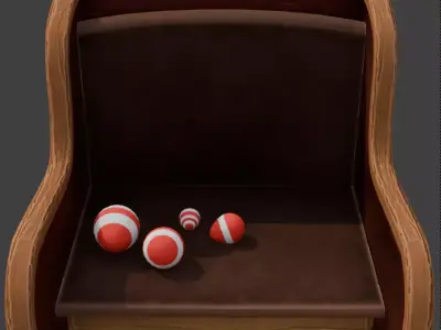 Christmas Sleigh Game-Ready Low-poly 3D model