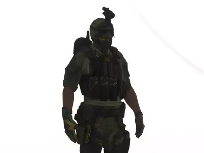 SWAT Team Soldier  Police Tactical Unit 3D Model Low-poly 3D model