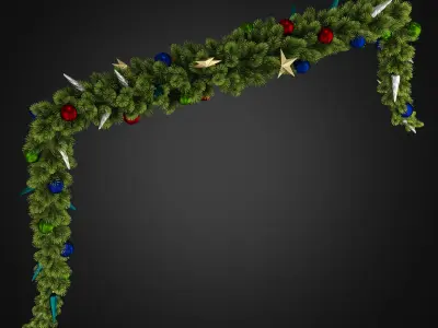 Christmas Garlands 02 3D model