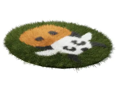 Children rug cow 3D model