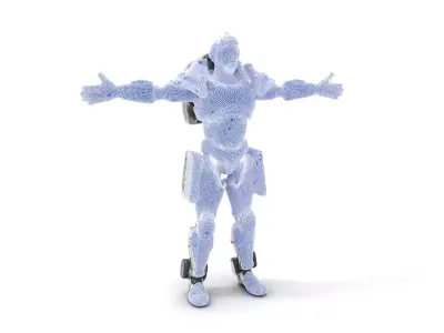 Sleek Robot Armor model pack Low-poly 3D model