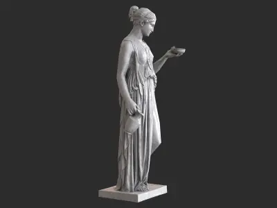 Hebe Statue - Marble Low-poly 3D model