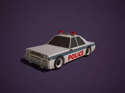 Police Car  Low-poly 3D model