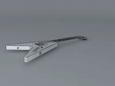 Gibson Zakk Wylde V Bullseye model guitar Free 3D model