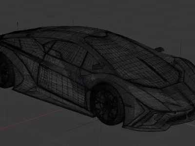 Lamborghini Auro PL Low-poly 3D model