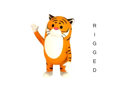Rigged Tiger Character 3D model