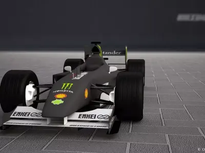 Race Car Low-poly 3D model