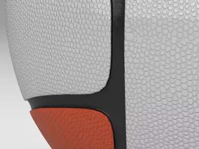 Basketball ball 4bicolor Low-poly 3D model