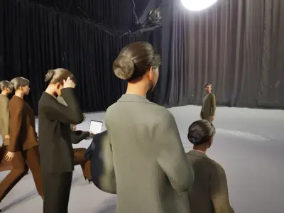 Modular Character - Asian Business Woman - FT2 Low-poly 3D model