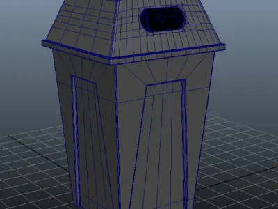  trash can  Free 3D model