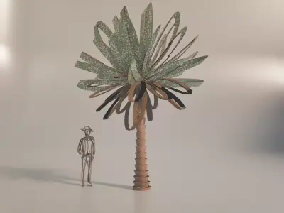 Conceptual palm tree S1Cv1 Low-poly 3D model