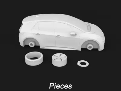 Volkswagen ID3 Ready to Print STL Files 3D print model