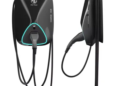 Electric vehicle charging station MG hub 3D model