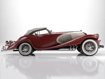 Classic Old Car 3D model