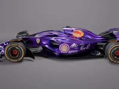 Formula 1 Car - Purple Concept 3D model