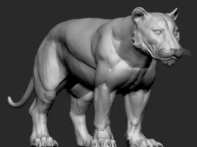 Stylized Tiger  3D model